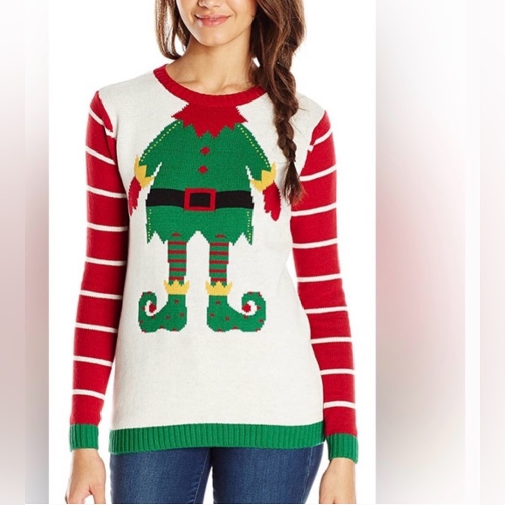 Ugly Christmas Sweater Company Women's large Xmas Sweaters elf
